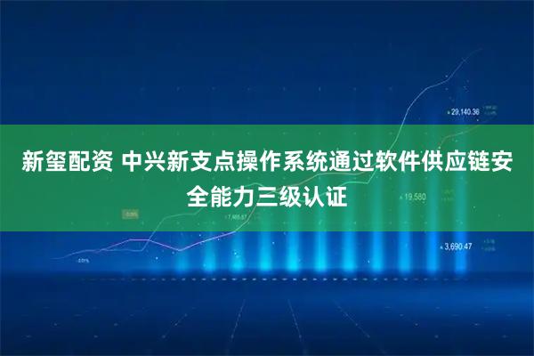 新玺配资 中兴新支点操作系统通过软件供应链安全能力三级认证
