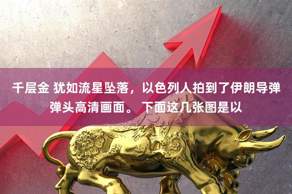 千层金 犹如流星坠落，以色列人拍到了伊朗导弹弹头高清画面。 下面这几张图是以